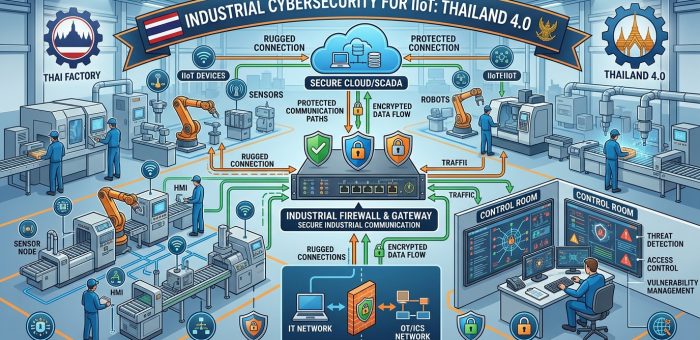 Industrial Cybersecurity สำหรับ IIoT: ปกป้องโรงงานอัจฉริยะจากภัยคุกคาม