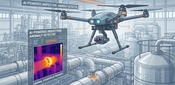Autonomous Drone Inspection: เมื่อโดรนอัจฉริยะเข้ามาตรวจสอบโรงงานแทนมนุษย์