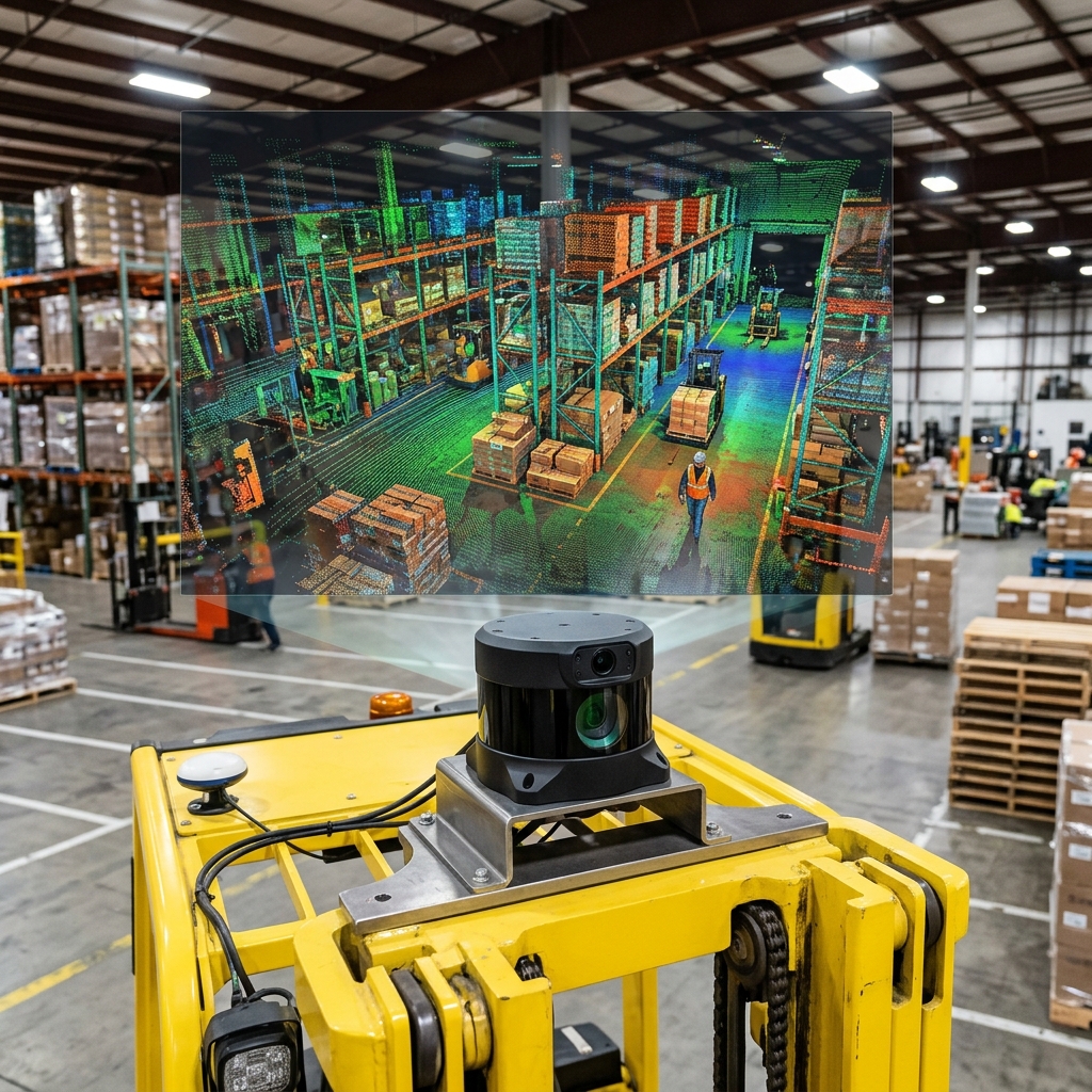 LiDAR Sensor บน Autonomous Forklift
