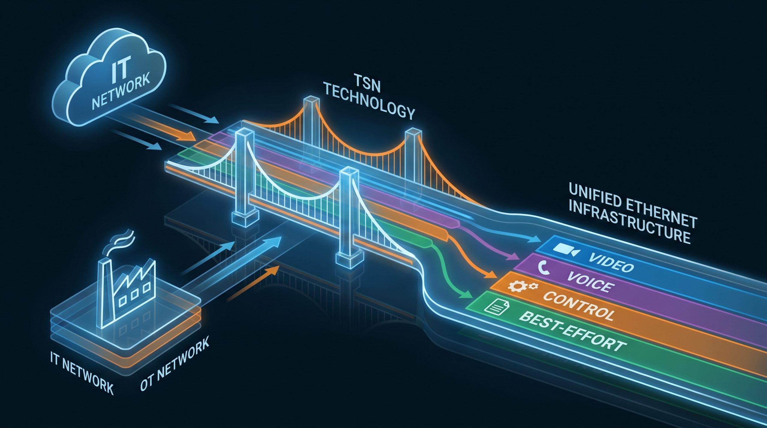 IT-OT Network Convergence with TSN