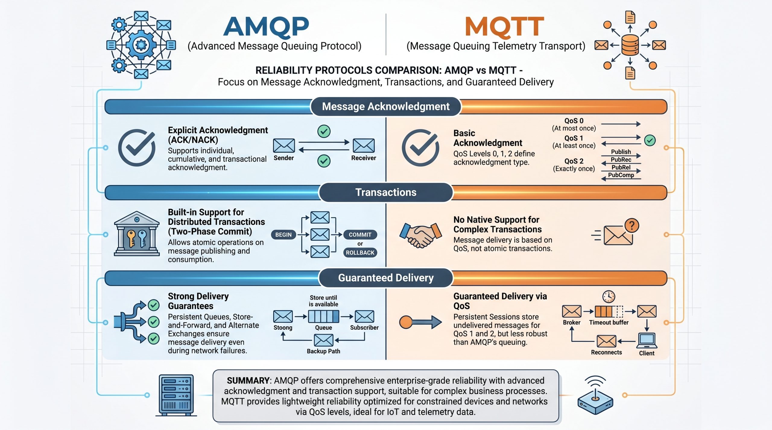 AMQP vs MQTT Comparison