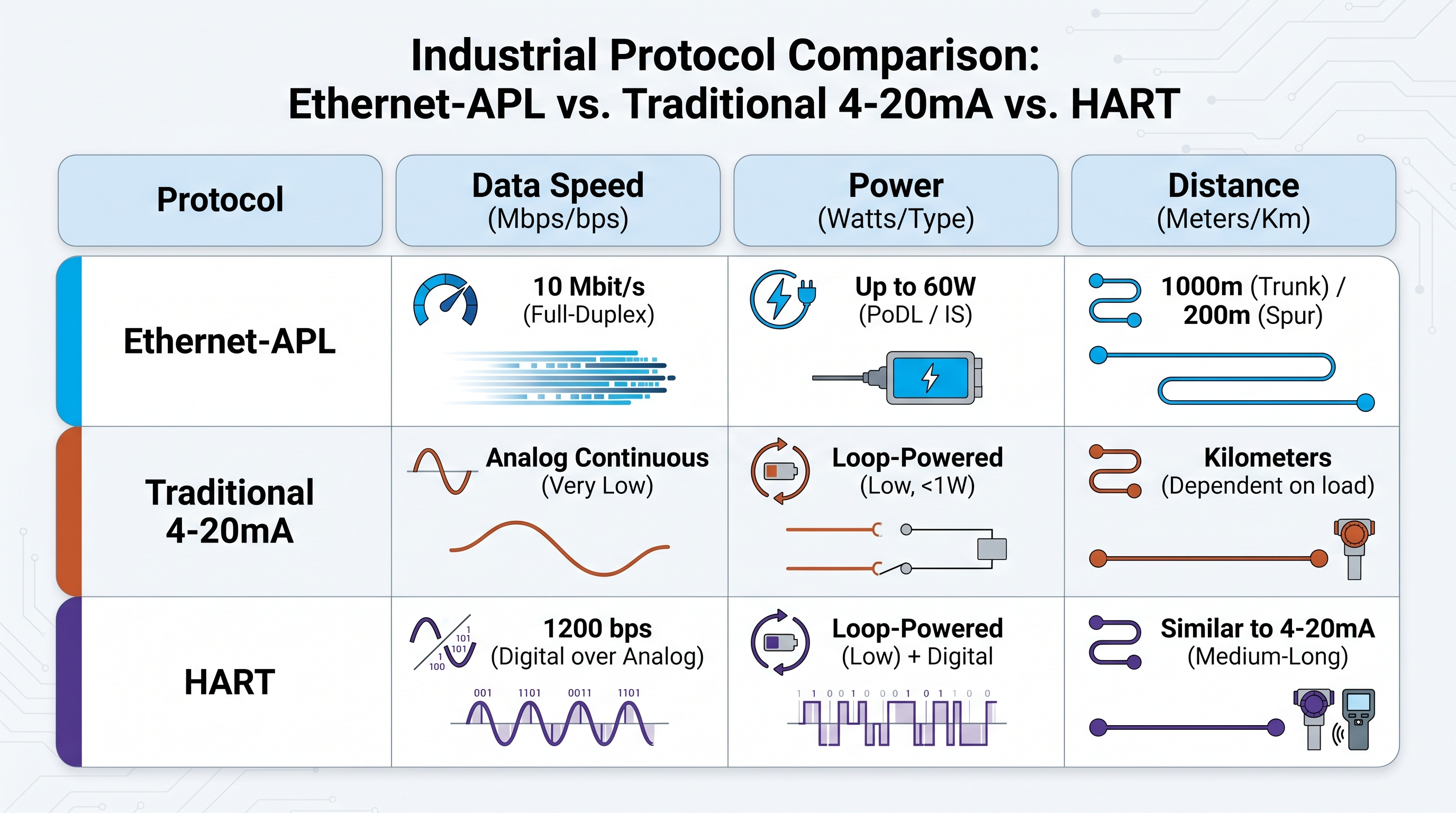 Ethernet-APL Protocol Comparison