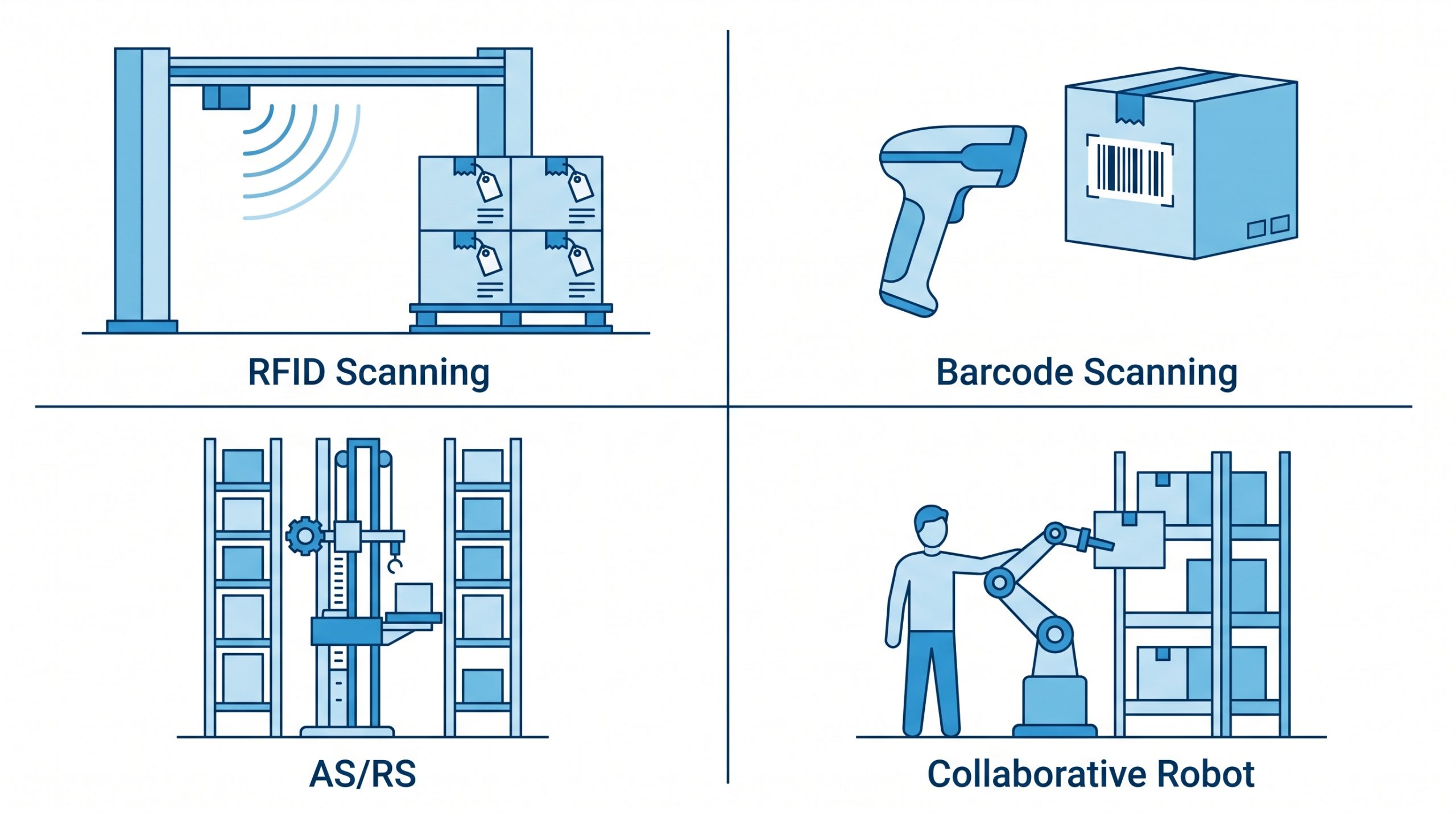 RFID Barcode AS/RS Cobot Picking