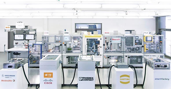 สายการผลิตอัจฉริยะในห้องแล็บ Industry 4.0 ที่ผสานเครื่องจักรจากหลายผู้ผลิตเข้าด้วยกัน