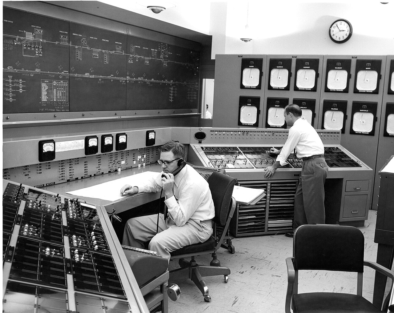 ห้องควบคุมและจอภาพ SCADA